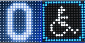 icon LED sign with parking count
